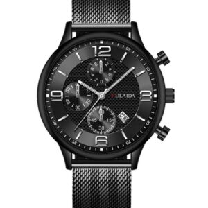 Montre bracelet noir cadran noir